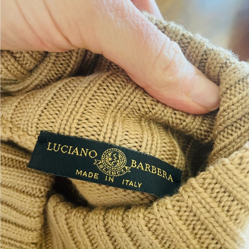 Luciano Barbara Designer Wool Long Cape Sweater - Picture 10 of 11